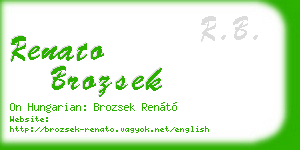 renato brozsek business card